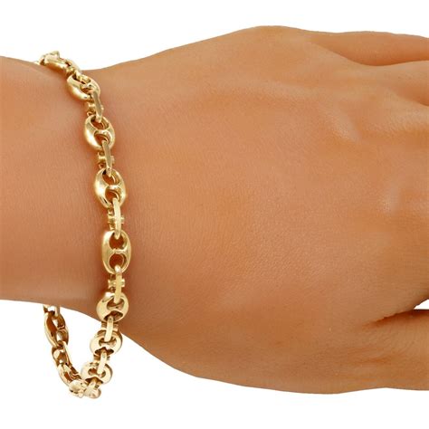 gucci bracelet and chain|14k gold gucci link bracelet.